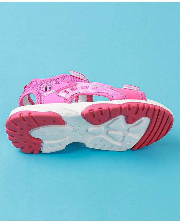 Cute Walk by Babyhug Solid Colour & Velcro Closure Sandals - Purple