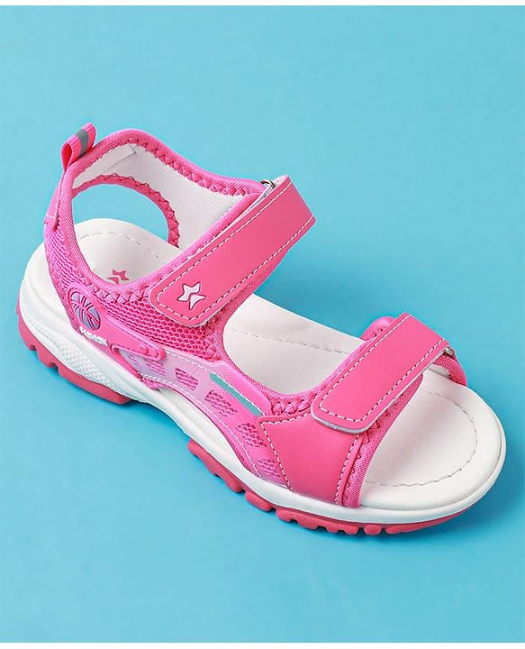 Cute Walk by Babyhug Solid Colour & Velcro Closure Sandals - Purple
