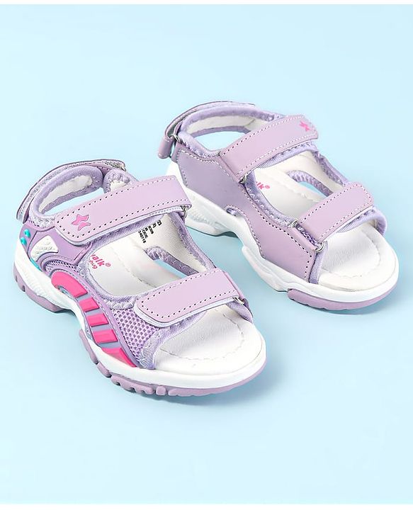 Cute Walk by Babyhug Velcro Closure Sandals - Dark Pink