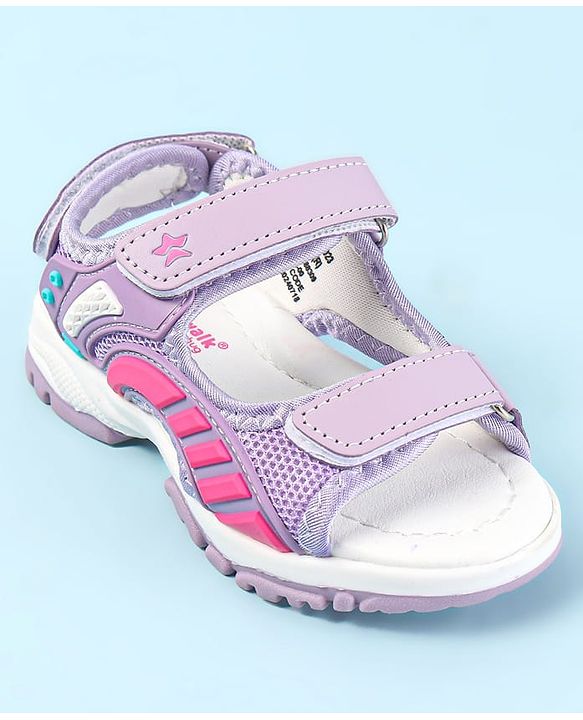 Cute Walk by Babyhug Velcro Closure Sandals - Dark Pink