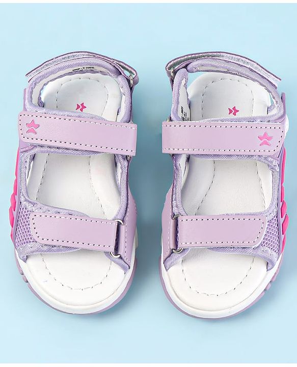 Cute Walk by Babyhug Velcro Closure Sandals - Dark Pink
