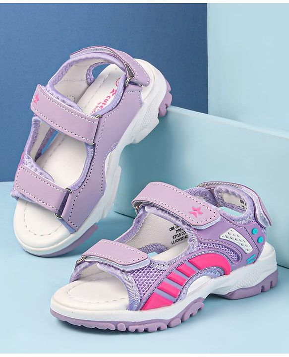Cute Walk by Babyhug Velcro Closure Sandals - Purple
