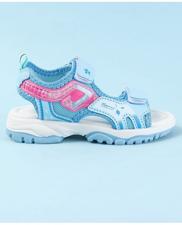 Cute Walk by Babyhug Velcro Closure Sandals with Text Print - Fuchsia