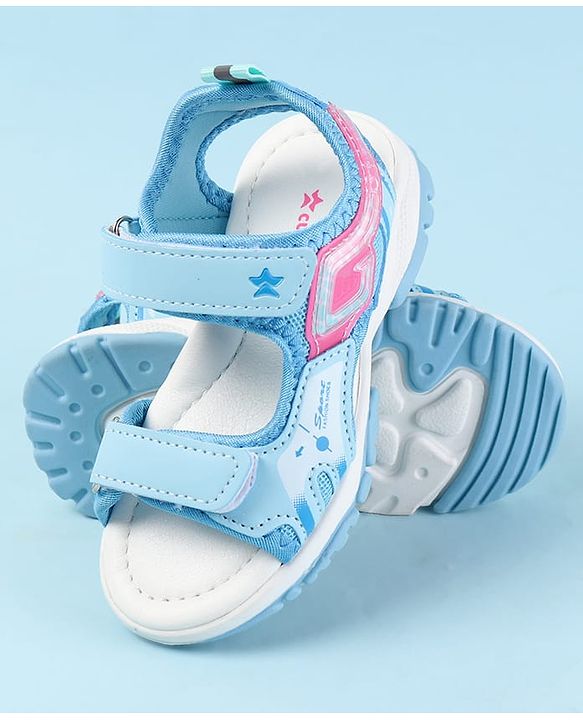 Cute Walk by Babyhug Velcro Closure Sandals with Text Print - Fuchsia