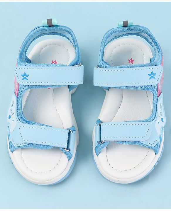 Cute Walk by Babyhug Velcro Closure Sandals with Text Print - Fuchsia