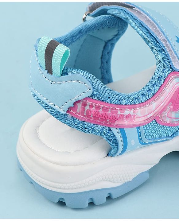 Cute Walk by Babyhug Velcro Closure Sandals with Text Print - Fuchsia