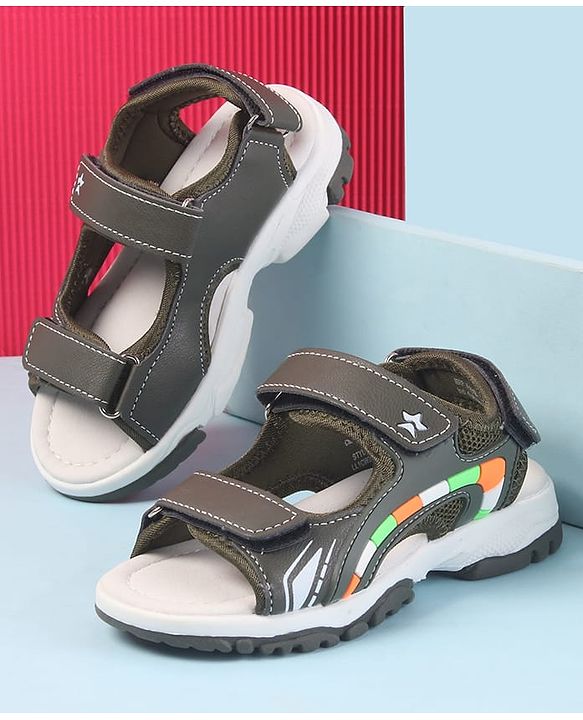 Cute Walk by Babyhug Velcro Closure Sandals with 3D Applique - Navy Blue