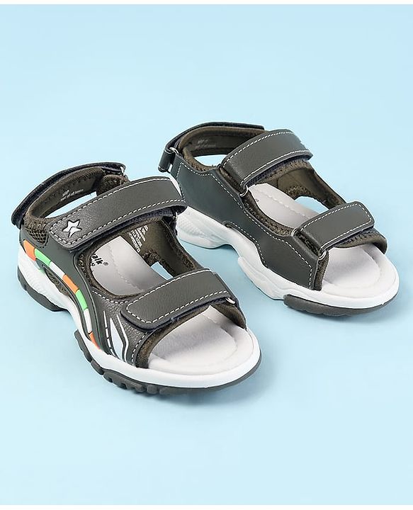 Cute Walk by Babyhug Velcro Closure Sandals with 3D Applique - Navy Blue