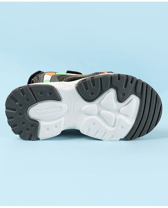 Cute Walk by Babyhug Velcro Closure Sandals with 3D Applique - Navy Blue