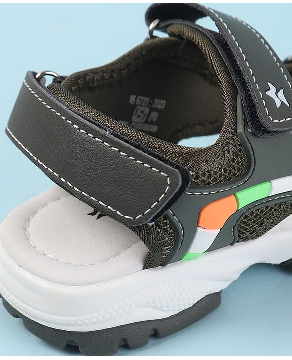 Cute Walk by Babyhug Velcro Closure Sandals with 3D Applique - Navy Blue
