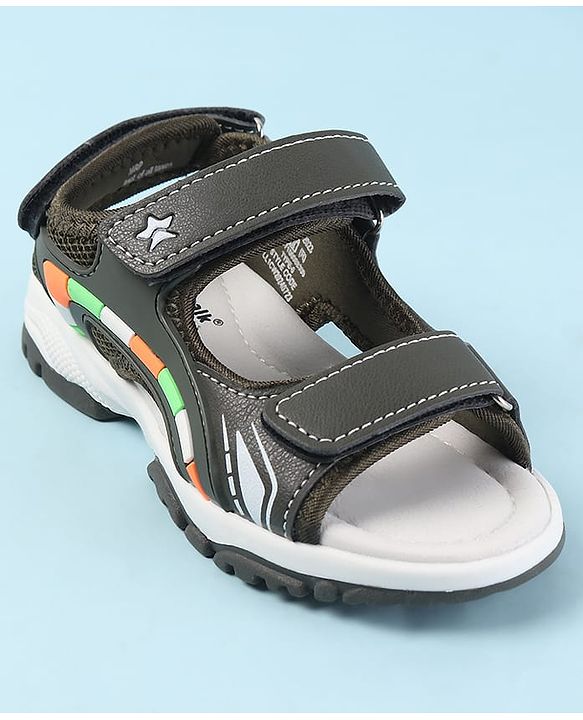 Cute Walk by Babyhug Velcro Closure Sandals with 3D Applique - Navy Blue