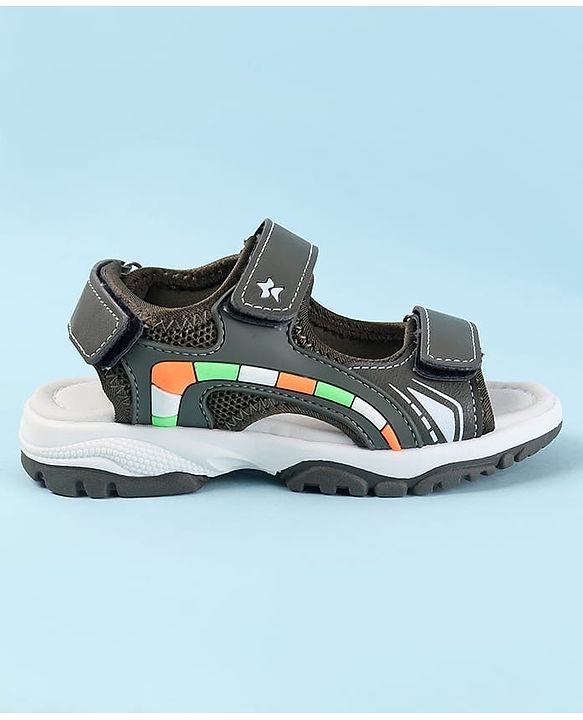 Cute Walk by Babyhug Velcro Closure Sandals with 3D Applique - Navy Blue
