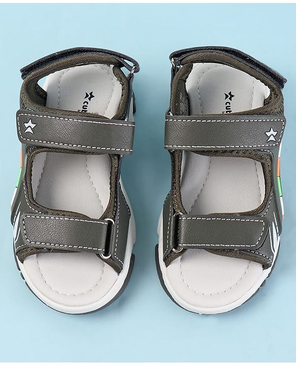 Cute Walk by Babyhug Velcro Closure Sandals with 3D Applique - Navy Blue