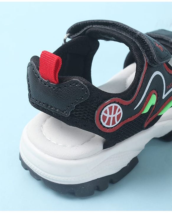 Cute Walk by Babyhug Velcro Closure Sandals with Fashion Text Print - Navy Blue