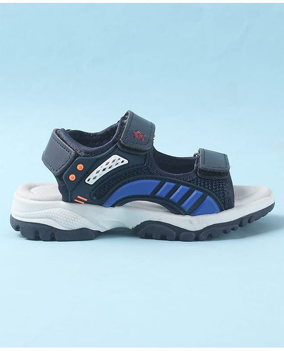 Cute Walk by Babyhug Velcro Closure Sandals with 3D Applique - Navy Blue