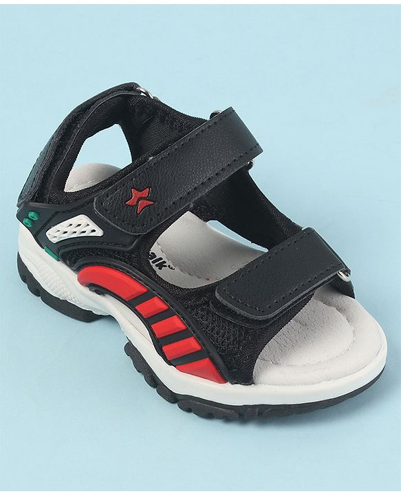 Cute Walk by Babyhug Velcro Closure Sandals with 3D Applique - Navy Blue