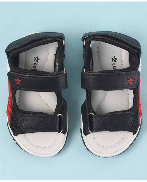 Cute Walk by Babyhug Velcro Closure Sandals with 3D Applique - Navy Blue