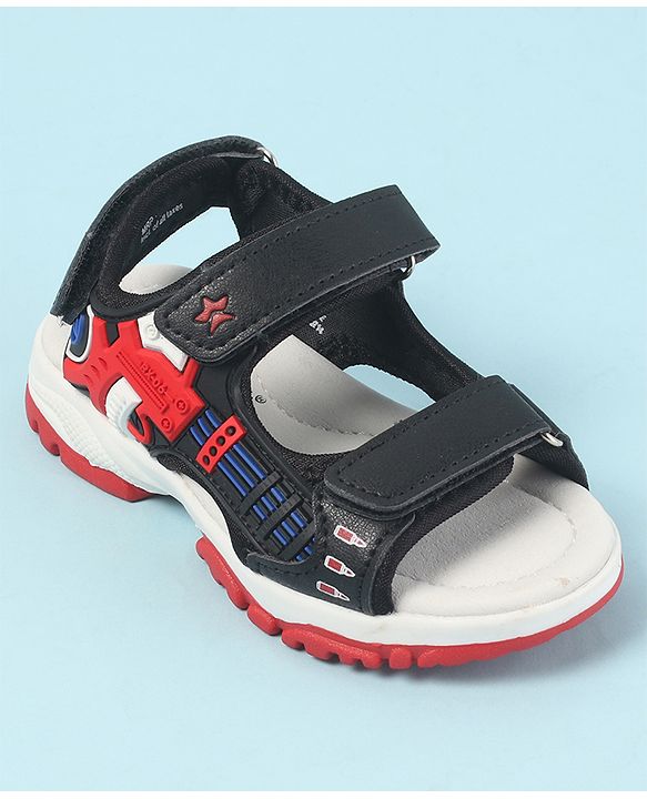 Cute Walk by Babyhug Velcro Closure Sandals with 3D Applique - Navy Blue