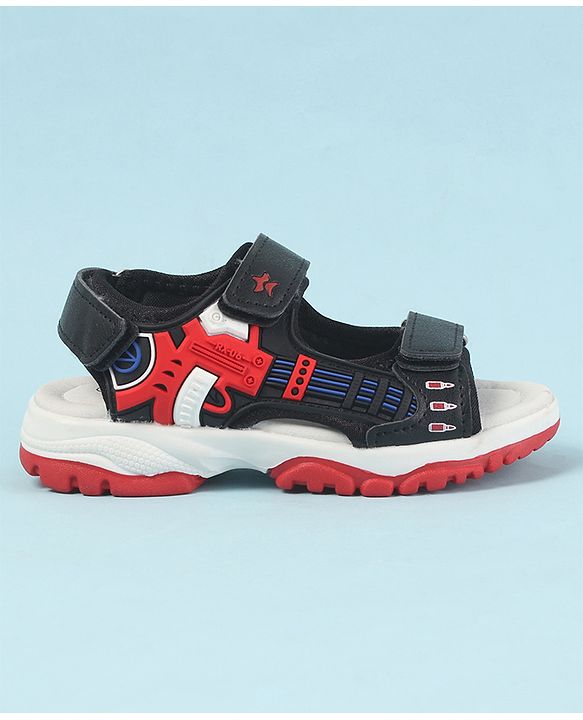 Cute Walk by Babyhug Velcro Closure Sandals with 3D Applique - Navy Blue