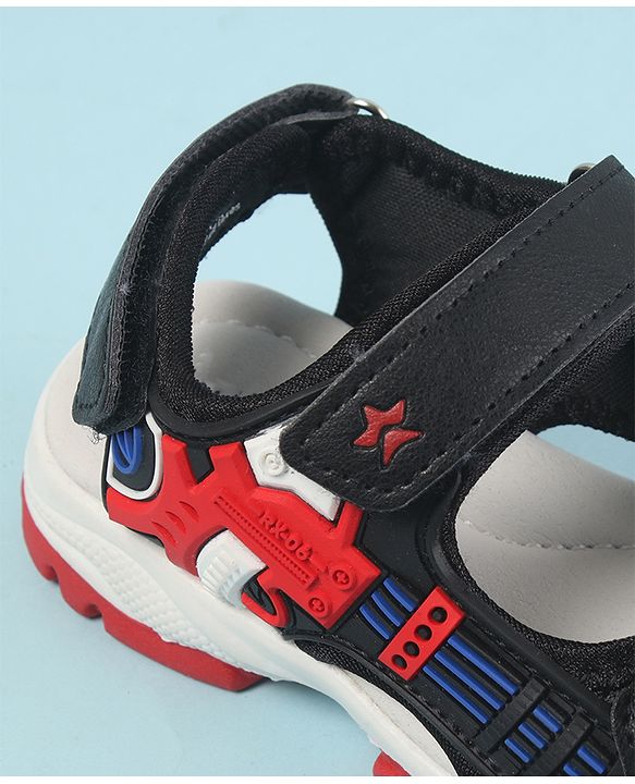 Cute Walk by Babyhug Velcro Closure Sandals with 3D Applique - Navy Blue