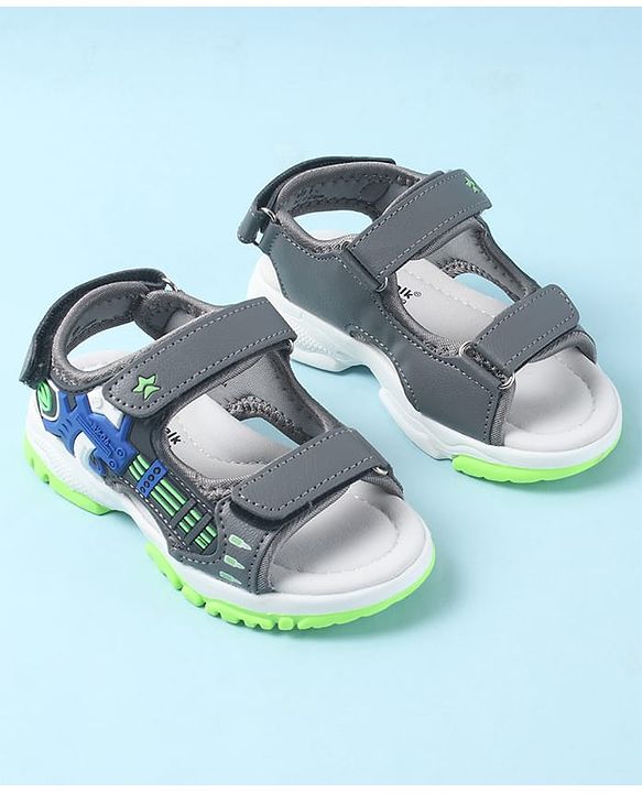 Cute Walk by Babyhug Velcro Closure Sandals with 3D Applique - Navy Blue
