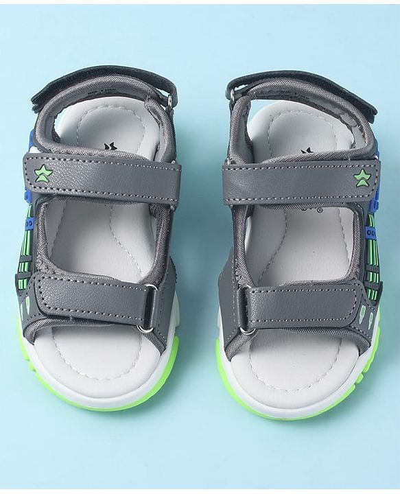 Cute Walk by Babyhug Velcro Closure Sandals with 3D Applique - Navy Blue