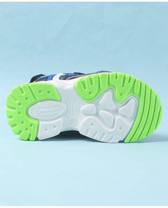 Cute Walk by Babyhug Velcro Closure Sandals with 3D Applique - Navy Blue
