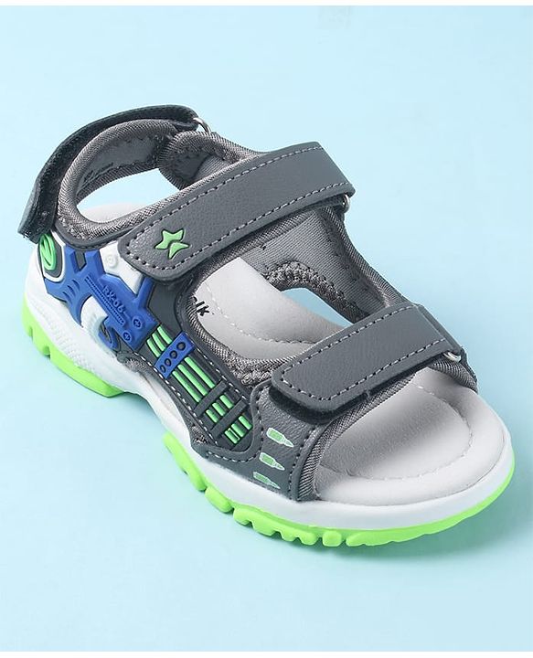 Cute Walk by Babyhug Velcro Closure Sandals with 3D Applique - Navy Blue