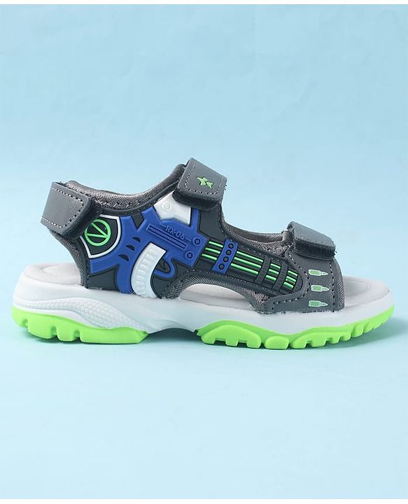 Cute Walk by Babyhug Velcro Closure Sandals with 3D Applique - Navy Blue