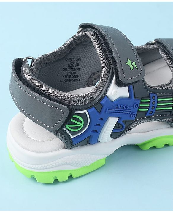 Cute Walk by Babyhug Velcro Closure Sandals with 3D Applique - Navy Blue
