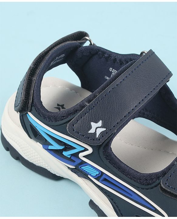 Cute Walk by Babyhug Velcro Closure Sandals with 3D Applique - Navy Blue