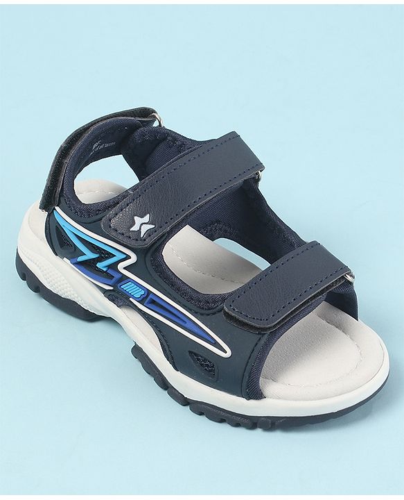 Cute Walk by Babyhug Velcro Closure Sandals with 3D Applique - Navy Blue