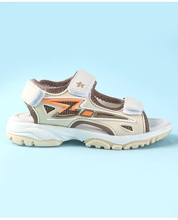Cute Walk by Babyhug Velcro Closure Sandals with 3D Applique - Grey