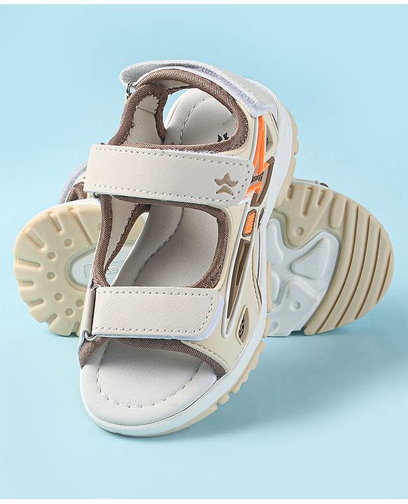 Cute Walk by Babyhug Velcro Closure Sandals with 3D Applique - Grey
