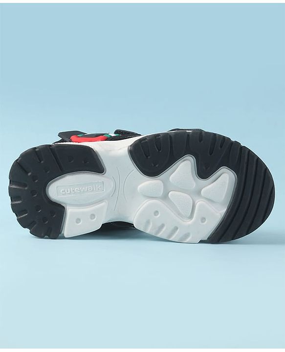 Cute Walk by Babyhug Velcro Closure Sandals with Fashion Applique - Navy Blue
