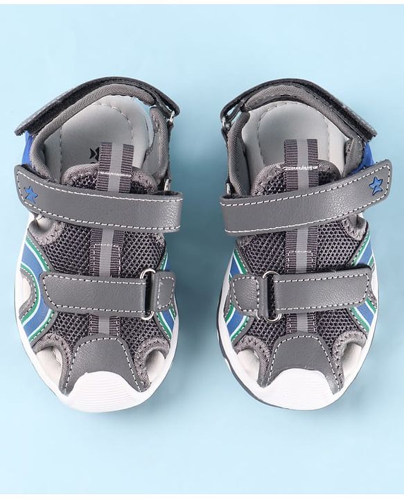 Cute Walk by Babyhug Sandals with Velcro Closure - Grey