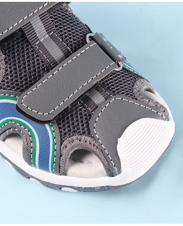 Cute Walk by Babyhug Sandals with Velcro Closure - Grey