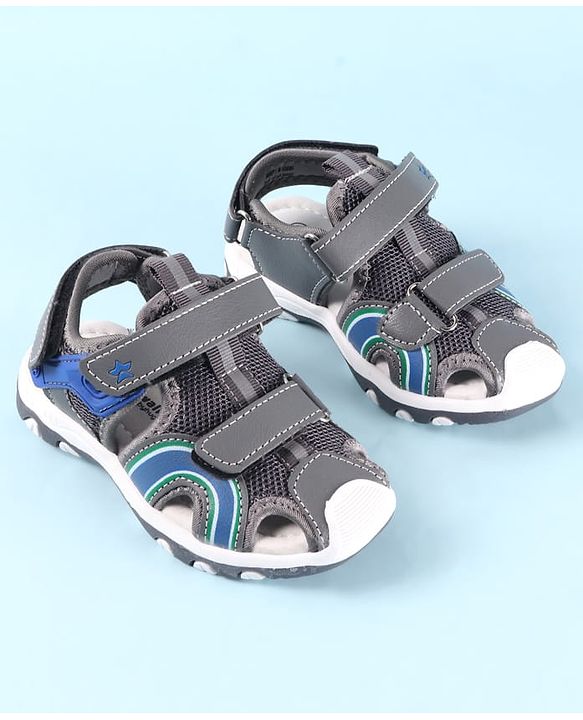 Cute Walk by Babyhug Sandals with Velcro Closure - Grey