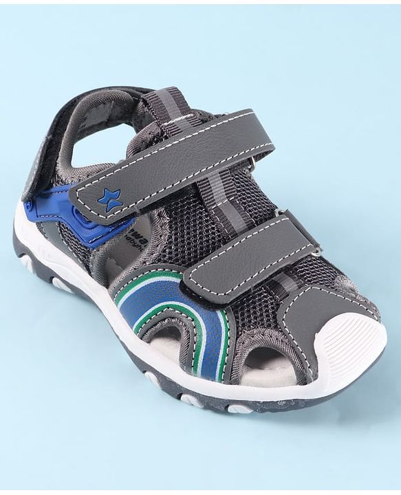 Cute Walk by Babyhug Sandals with Velcro Closure - Grey