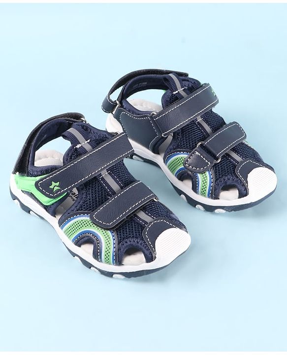 Cute Walk by Babyhug Sandals with Velcro Closure - Grey