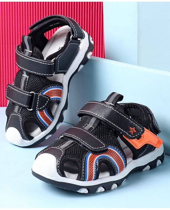Cute Walk by Babyhug Sandals with Velcro Closure - Grey
