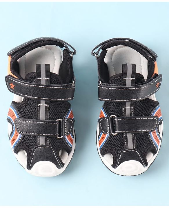 Cute Walk by Babyhug Sandals with Velcro Closure - Grey