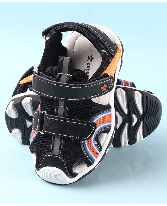 Cute Walk by Babyhug Sandals with Velcro Closure - Grey