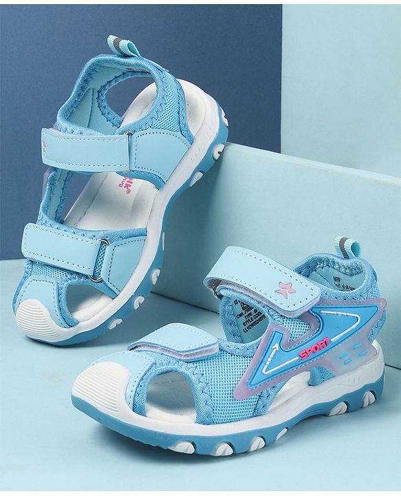 Cute Walk by Babyhug Velcro Closure Solid Color Sandals  - Pink