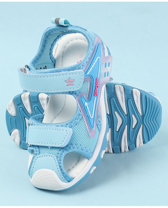 Cute Walk by Babyhug Velcro Closure Solid Color Sandals  - Pink