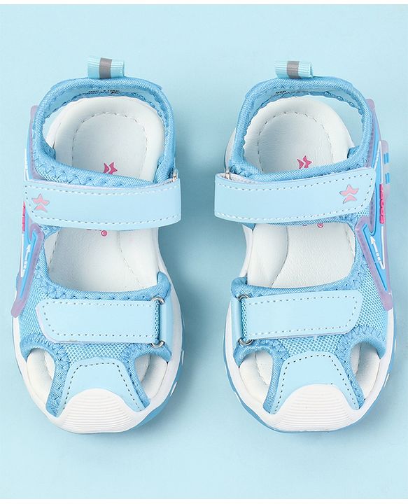 Cute Walk by Babyhug Velcro Closure Solid Color Sandals  - Pink