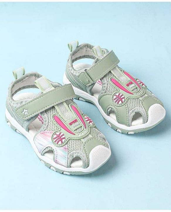 Cute Walk by Babyhug Velcro Closure Sandals - Green