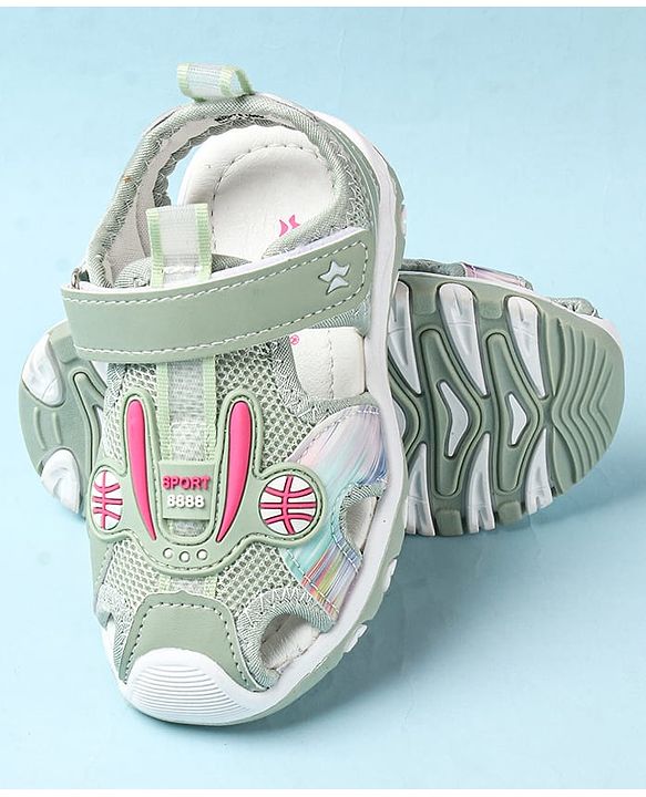 Cute Walk by Babyhug Velcro Closure Sandals - Green