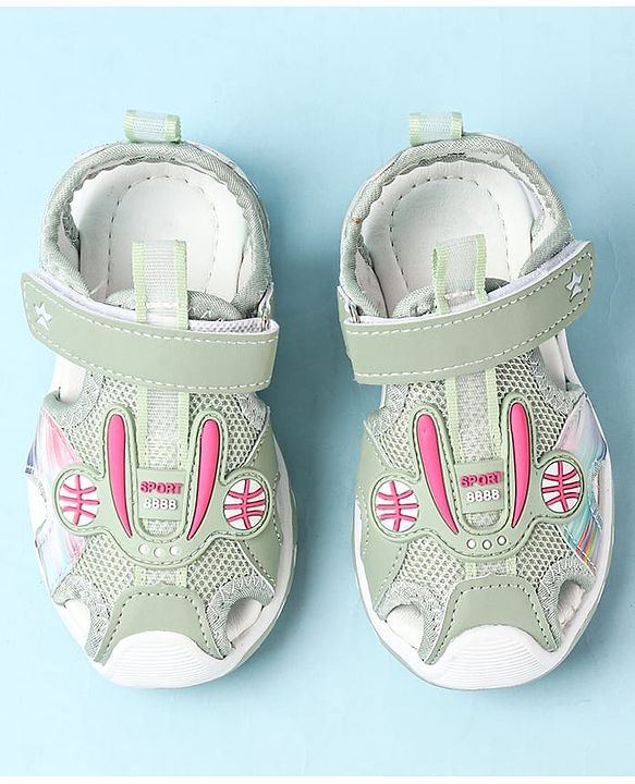 Cute Walk by Babyhug Velcro Closure Sandals - Green