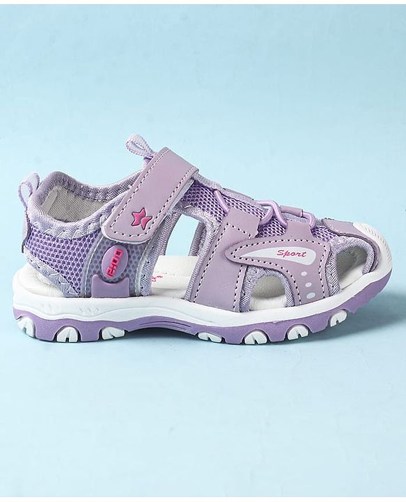 Cute Walk by Babyhug Velcro Closure Sandals With Lace Detailing - Pink